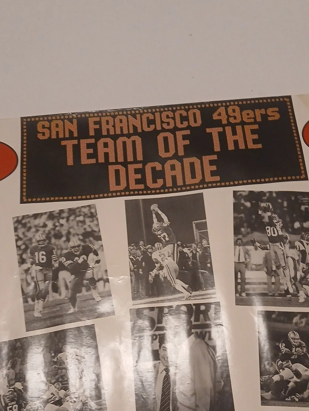NFL San Francisco 49ers Vintage Team Montage Poster - Red, Gold, Black 28 X 20
